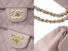 Load image into Gallery viewer, CHANEL シャネル マトラッセ25 Wチェーンショルダーバッグ A01112 ココマーク ラムスキン Wフラップ ピンク 美品 中古 4c075390