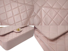 Load image into Gallery viewer, CHANEL シャネル マトラッセ25 Wチェーンショルダーバッグ A01112 ココマーク ラムスキン Wフラップ ピンク 美品 中古 4c075390
