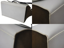 Load image into Gallery viewer, CELINE セリーヌ トラペーズ ハンドバッグ 169543 ブラック ホワイト カーキグリーン カーフスキン シルバー金具 美品 中古 4c075391