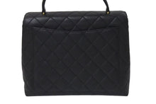 Load image into Gallery viewer, 極美品 CHANEL シャネル ハンドバッグ 7番台 キャビアスキン ココマーク キルティング ブラック ゴールド金具 中古 4c075395