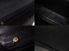 Load image into Gallery viewer, 極美品 CHANEL シャネル ハンドバッグ 7番台 キャビアスキン ココマーク キルティング ブラック ゴールド金具 中古 4c075395