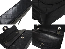 Load image into Gallery viewer, CHANEL シャネル マトラッセ 23cm Wチェーンショルダーバッグ Wフラップ 6番台 ラムスキン ココマーク ブラック 美品 中古 4c075396