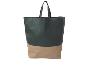 CELINE Celine Tote Bag Horizontal Cover Tote Bag Khaki Beige 165553 Good Condition Used 4c075397
