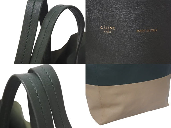 CELINE Celine Tote Bag Horizontal Cover Tote Bag Khaki Beige 165553 Good Condition Used 4c075397