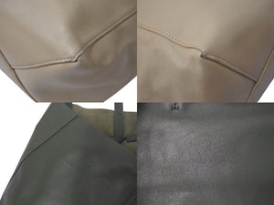 CELINE Celine Tote Bag Horizontal Cover Tote Bag Khaki Beige 165553 Good Condition Used 4c075397