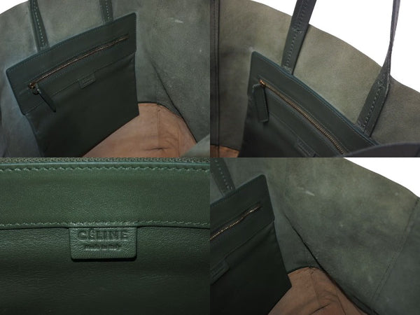 CELINE Celine Tote Bag Horizontal Cover Tote Bag Khaki Beige 165553 Good Condition Used 4c075397