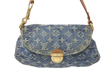 Load image into Gallery viewer, LOUIS VUITTON ルイヴィトン ミニプリーティ ハンドバッグ M95050 モノグラムデニム レザー ブルー 美品 中古 4c075399