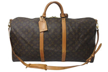 画像をギャラリービューアに読み込む, LOUIS VUITTON ルイヴィトン キーポル バンドリエール60 ボストンバッグ M41412 モノグラム PVC レザー ブラウン 良品 中古 4c075403