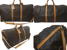 画像をギャラリービューアに読み込む, LOUIS VUITTON ルイヴィトン キーポル バンドリエール60 ボストンバッグ M41412 モノグラム PVC レザー ブラウン 良品 中古 4c075403
