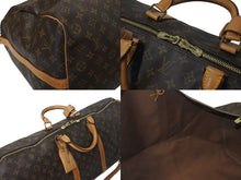 画像をギャラリービューアに読み込む, LOUIS VUITTON ルイヴィトン キーポル バンドリエール60 ボストンバッグ M41412 モノグラム PVC レザー ブラウン 良品 中古 4c075403