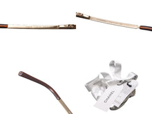 Load image into Gallery viewer, 極美品 CHANEL シャネル リムレス サングラス 4104-B c.125/13 サイズ62□15 120 ココマーク ラインストーン 中古 4c075406