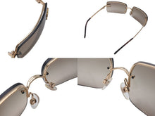 Load image into Gallery viewer, 極美品 CHANEL シャネル リムレス サングラス 4104-B c.125/13 サイズ62□15 120 ココマーク ラインストーン 中古 4c075406