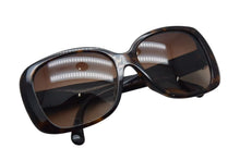 Load image into Gallery viewer, CHANEL シャネル ココマーク サングラス メガネ 5234-Q-A プラスチック レザー ブラウン ゴールド金具 サイズ57□16 美品 中古 4c075412