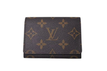 画像をギャラリービューアに読み込む, LOUIS VUITTON ルイヴィトン カードケース アンヴェロップ カルト ドゥ ヴィジット ブラウン レザー M63801 美品 中古 4c075414
