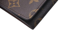 画像をギャラリービューアに読み込む, LOUIS VUITTON ルイヴィトン カードケース アンヴェロップ カルト ドゥ ヴィジット ブラウン レザー M63801 美品 中古 4c075414