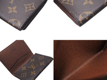 画像をギャラリービューアに読み込む, LOUIS VUITTON ルイヴィトン カードケース アンヴェロップ カルト ドゥ ヴィジット ブラウン レザー M63801 美品 中古 4c075414