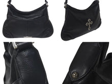 画像をギャラリービューアに読み込む, CHROME HEARTS クロムハーツ グーチバッグ フィリグリークロス スモール ワンショルダーバッグ シルバー 925 レザー 美品 中古 4c075418