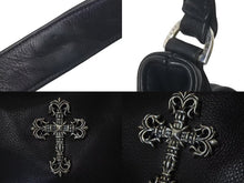 画像をギャラリービューアに読み込む, CHROME HEARTS クロムハーツ グーチバッグ フィリグリークロス スモール ワンショルダーバッグ シルバー 925 レザー 美品 中古 4c075418