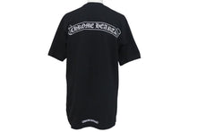 画像をギャラリービューアに読み込む, CHROME HEARTS クロムハーツ 半袖Ｔシャツ スクロールラベル ロゴプリント サイズ S ブラック コットン 美品 中古 4c075421