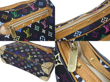 画像をギャラリービューアに読み込む, LOUIS VUITTON ルイヴィトン 村上隆 ブローニュ ショルダーバッグ モノグラム マルチカラー 黒 ノワール M92638 美品 中古 4c075429