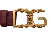 Load image into Gallery viewer, DOLCE&amp;GABBANA ドルチェアンドガッバーナ ベルト D&amp;G ロゴバックル レッド レザー ゴールド金具 美品 中古 4c075431