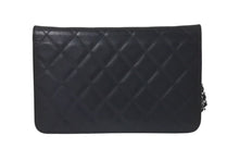 Load image into Gallery viewer, CHANEL シャネル カンボンライン チェーンウォレット ショルダーバッグ A46646 ブラック シルバー金具 美品 中古 4c075432