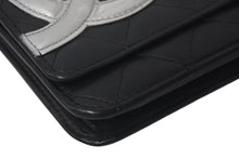 Load image into Gallery viewer, CHANEL シャネル カンボンライン チェーンウォレット ショルダーバッグ A46646 ブラック シルバー金具 美品 中古 4c075432