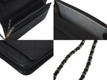 Load image into Gallery viewer, CHANEL シャネル カンボンライン チェーンウォレット ショルダーバッグ A46646 ブラック シルバー金具 美品 中古 4c075432