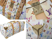 画像をギャラリービューアに読み込む, 極美品 LOUIS VUITTON ルイヴィトン 村上隆 ボストンバッグ キーポル45 M92641 モノグラムマルチ ホワイト ゴールド金具 中古 4c075438