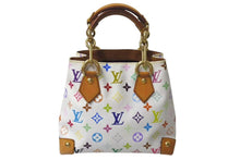 Load image into Gallery viewer, LOUIS VUITTON ルイヴィトン オードラ ブロン ハンドバッグ PVC ヌメ革 M40047 ゴールド金具 ホワイト マルチカラー 美品 中古 4c075440