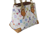 Load image into Gallery viewer, LOUIS VUITTON ルイヴィトン オードラ ブロン ハンドバッグ PVC ヌメ革 M40047 ゴールド金具 ホワイト マルチカラー 美品 中古 4c075440