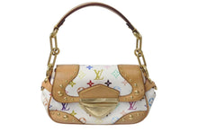 Load image into Gallery viewer, LOUIS VUITTON ルイヴィトン マリリンPM ハンドバッグ M40127 モノグラム マルチカラー ホワイト ゴールド金具 村上隆 美品 中古 4c075441