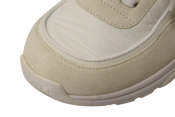 CHANEL Cocomark Sneakers White Off-White Suede Size 37 G34360 Ladies Good Condition Used 4c075444