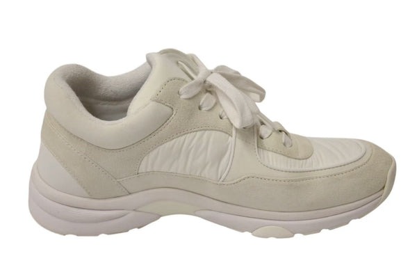 CHANEL Cocomark Sneakers White Off-White Suede Size 37 G34360 Ladies Good Condition Used 4c075444