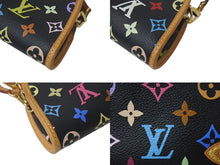 Load image into Gallery viewer, 極美品 LOUIS VUITTON ルイヴィトン 村上隆 シャーリー M40050 モノグラムマルチ ブラック ゴールド金具 中古 4c075454
