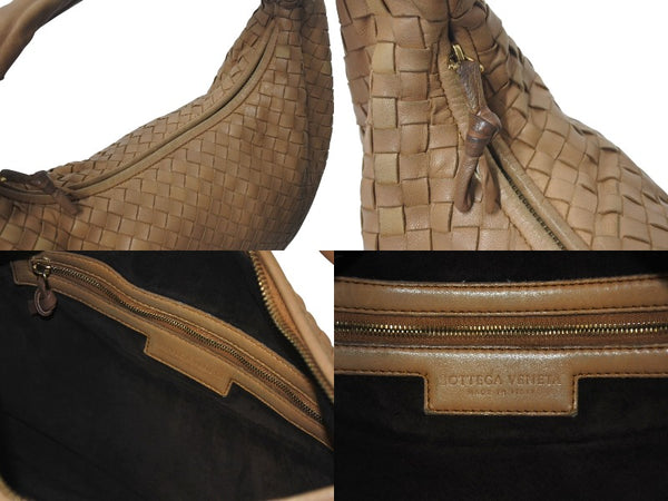BOTTEGA VENETA Intrecciato Hobo Bag One Shoulder Bag Leather Beige 115653 Good Condition Used 4c075457