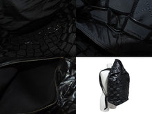 Load image into Gallery viewer, BOTTEGA VENETA ボッテガヴェネタ カセット イントレチャート フォールドオーバー バックパック ブラック レザー 美品 中古 4c075460