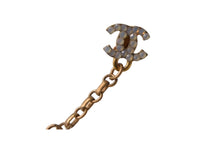 Load image into Gallery viewer, 極美品 CHANEL シャネル ピアス ココマーク ロングチェーン 4モチーフ ぶら下がり 01A GP ラインストーン ゴールド 中古 4c075474