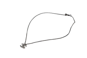Very Good Condition CHANEL Necklace Choker Here Mark Rhinestone 08V Metal Rhinestone Silver Good Condition Used 4c075492
