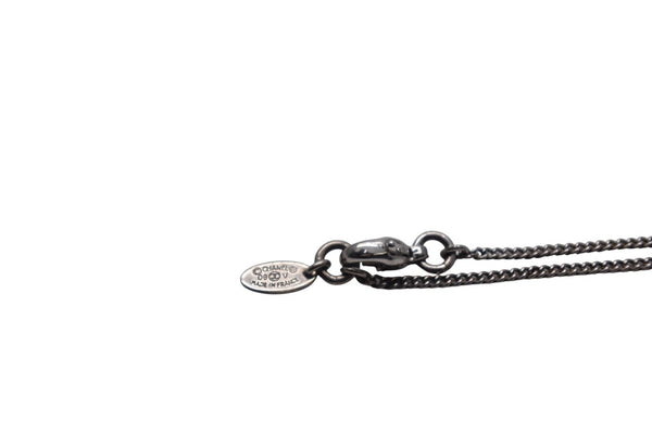 Very Good Condition CHANEL Necklace Choker Here Mark Rhinestone 08V Metal Rhinestone Silver Good Condition Used 4c075492