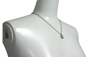 Very Good Condition CHANEL Necklace Choker Here Mark Rhinestone 08V Metal Rhinestone Silver Good Condition Used 4c075492