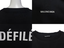 Load image into Gallery viewer, BALENCIAGA バレンシアガ 半袖Ｔシャツ DEFILE ロゴ 2020年 ブラック コットン サイズS 641614 美品 中古 4c075499