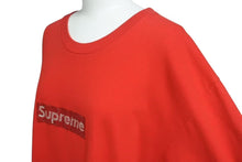 Load image into Gallery viewer, 極美品 SUPREME シュプリーム 19SS 25周年 SWAROVSKI BOXLOGOTEE 半袖Tシャツ レッド シルバー スワロフスキー サイズL 中古 4c075509