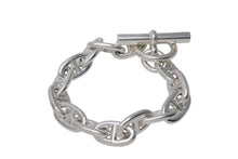 Load image into Gallery viewer, 新品未使用 HERMES エルメス シェーヌダンクルGM ブレスレット シルバー Ag925 フランス製 14コマ 80.3g 中古 4c075531