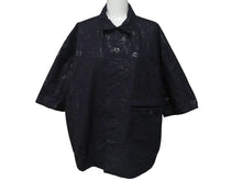 画像をギャラリービューアに読み込む, 新品未使用 HERMES エルメス オープンカラーシャツ 開襟シャツ 25SS サイズ50 花柄 総柄 刺繍 ネイビー 中古 4c075535