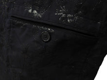 画像をギャラリービューアに読み込む, 新品未使用 HERMES エルメス オープンカラーシャツ 開襟シャツ 25SS サイズ50 花柄 総柄 刺繍 ネイビー 中古 4c075535