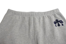 画像をギャラリービューアに読み込む, CHROME HEARTS クロムハーツ スウェットパンツ CHクロス フロッキープリント グレー コットン ポリエステル L 中古 4c075543