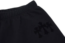 画像をギャラリービューアに読み込む, 新品同様 CHROME HEARTS クロムハーツ スウェットパンツ CHロゴ トリプルクロス フロッキーパッチ ブラック サイズXS 中古 4c075546