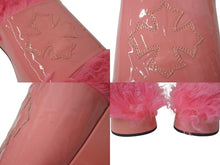 画像をギャラリービューアに読み込む, 新品未使用 CHROME HEARTS クロムハーツ ファー サンダル ホノルル クロスパッチ サイズ40 新作 ピンク 中古 4c075550