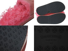 画像をギャラリービューアに読み込む, 新品未使用 CHROME HEARTS クロムハーツ ファー サンダル ホノルル クロスパッチ サイズ40 新作 ピンク 中古 4c075550